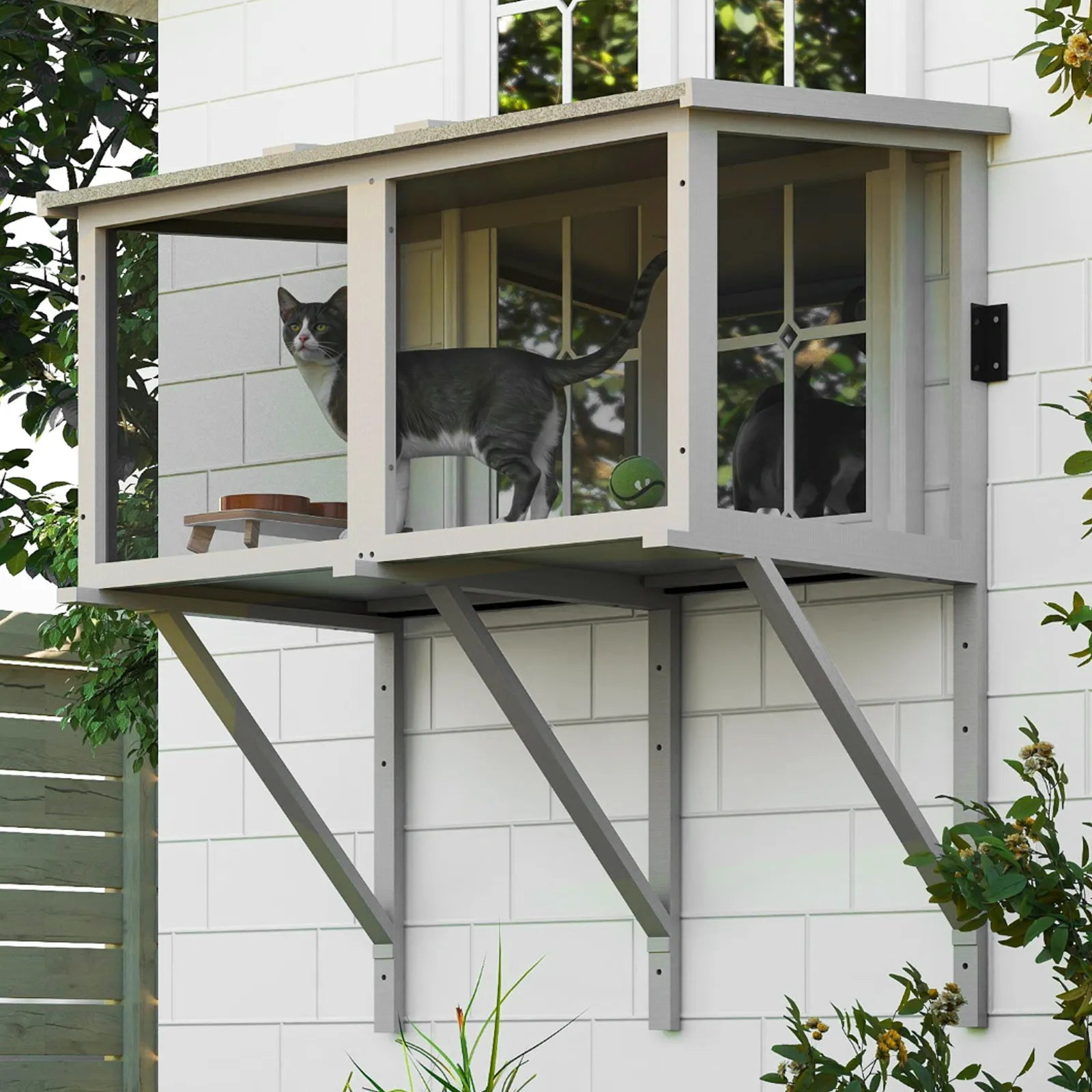 Cat Window Box, Window Catio Outdoor Enclosure-PET07 – Petscosset