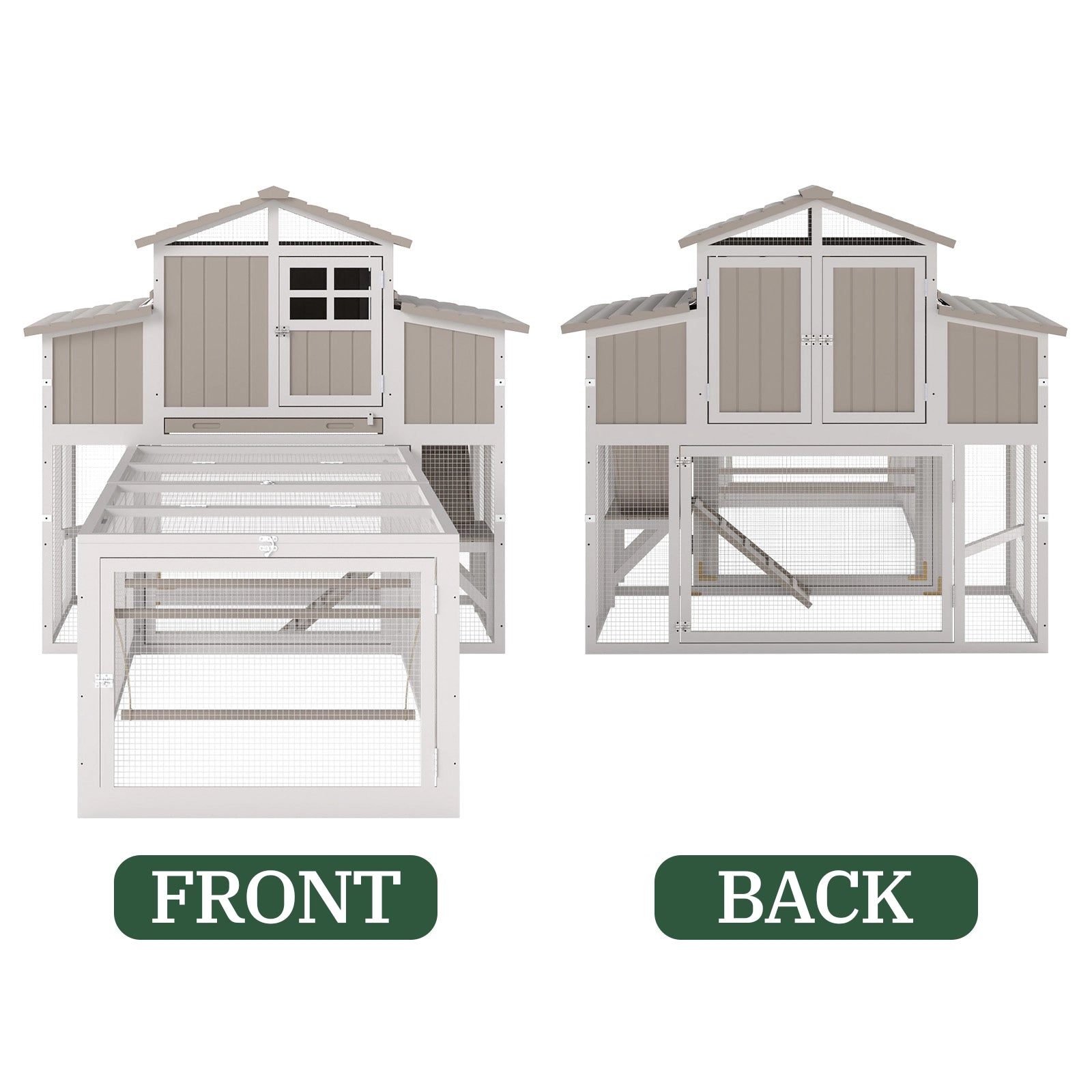 Large Expandable Chicken Coop – Predator-Proof Modular Hen House with Run (PET85 + PET88 Extensions)