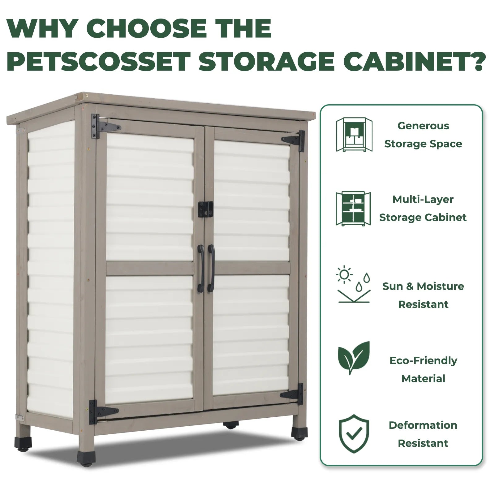 38.8″L Outdoor Storage Shed, Garden Storage Cabinet-GF31