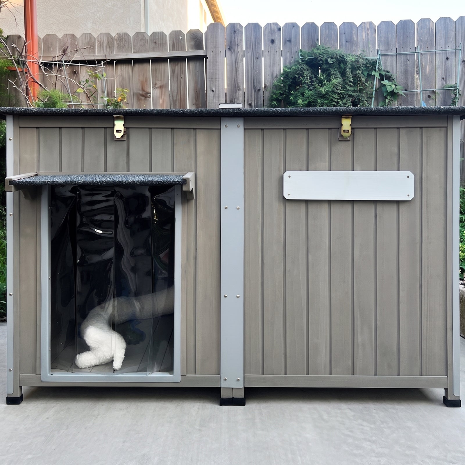 XL Dog House (55"L)- Chew-Proof Metal & Weatherproof- 220lbs Capacity - PET49