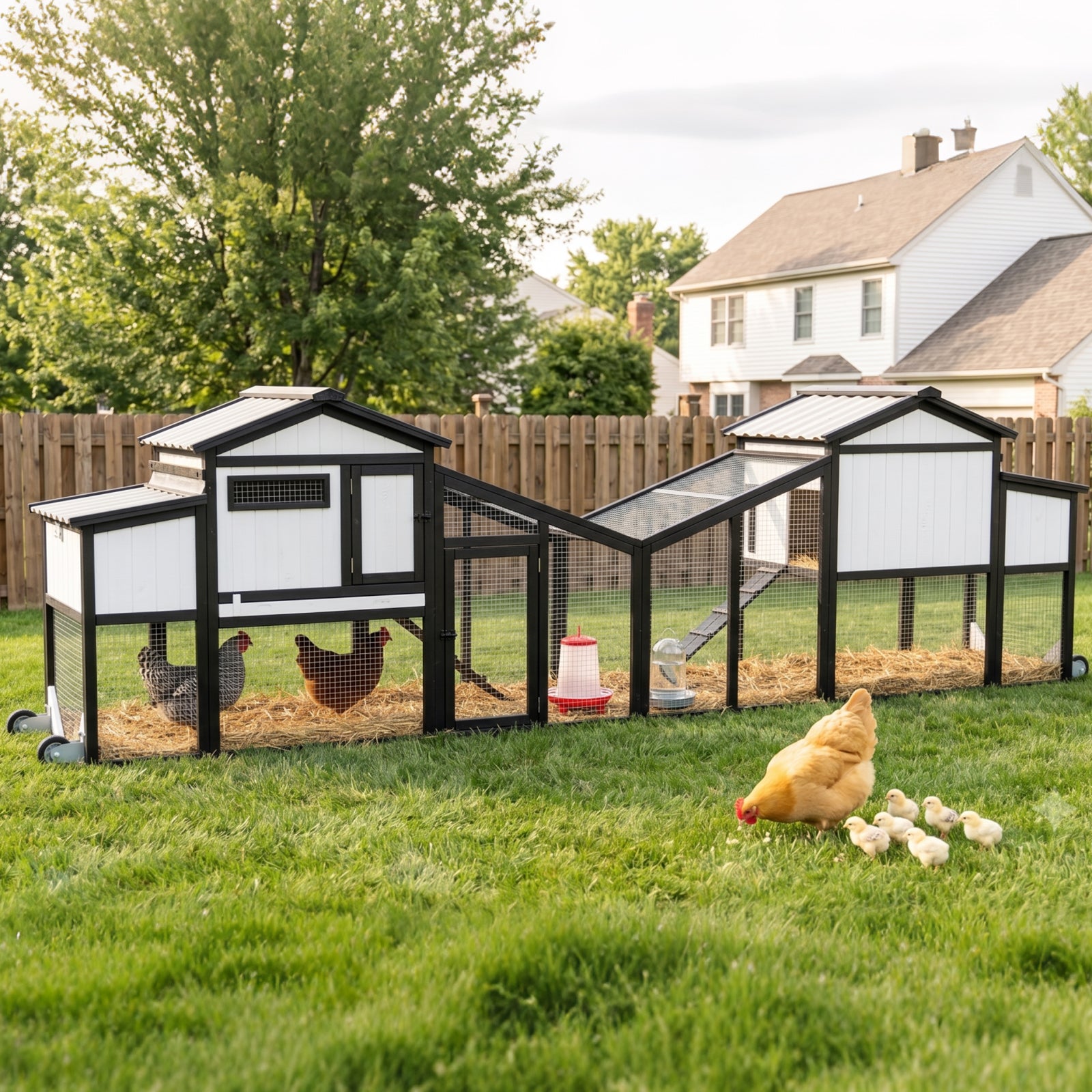 Modular Small Chicken Coop with Run for 2–3 Chickens - PET06