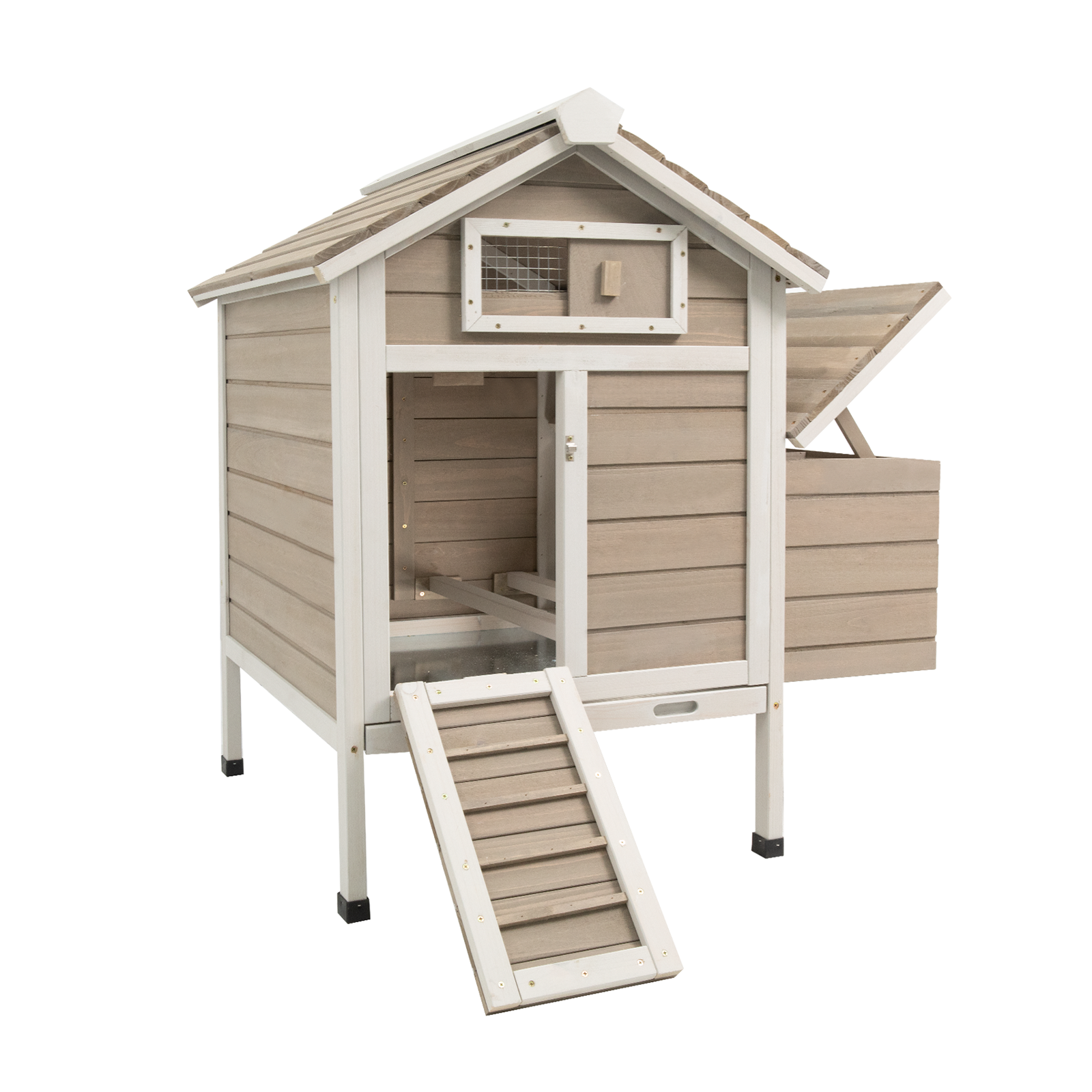 Chicken Coop with Nesting Box,Pull Out Tray-PET25