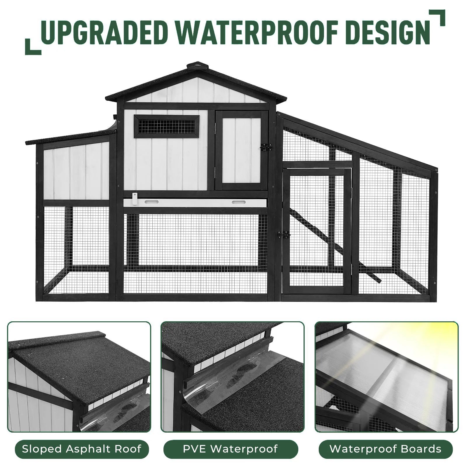 Modular Small Chicken Coop with Run for 2–3 Chickens - PET06