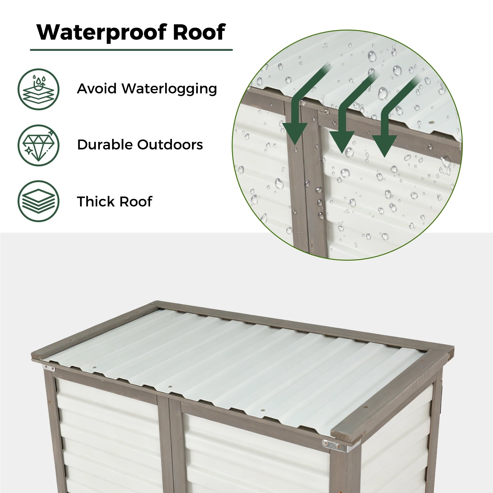Indoor & Outdoor Waterproof Storage Cabinet with Shelves -GF32