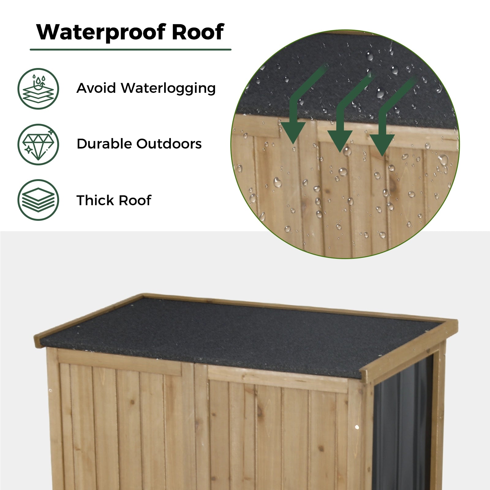 Indoor & Outdoor Waterproof Storage Cabinet with Shelves -GF32