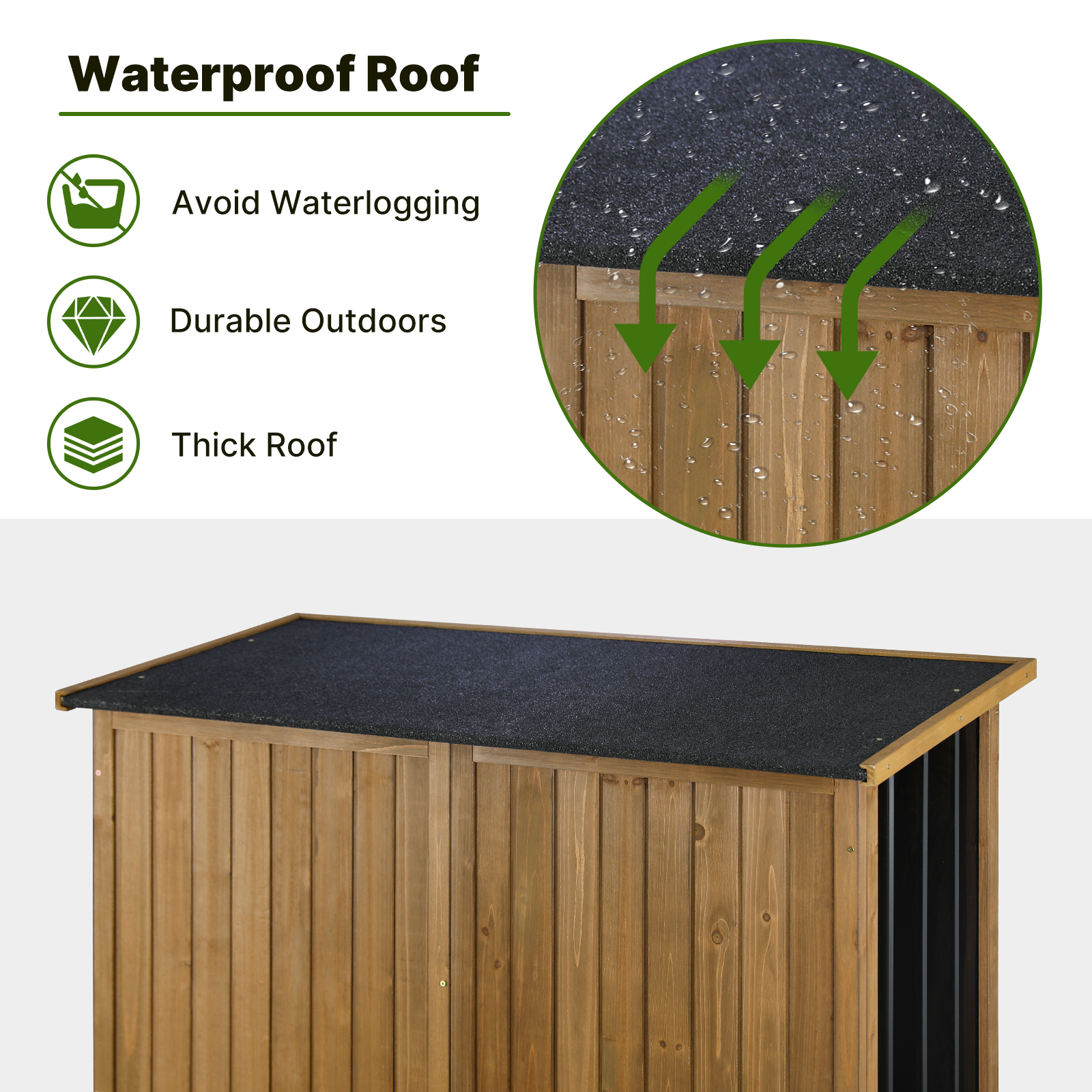 68.3″H Outdoor Storage Cabinet with 3 Adjustable Shelves-GF33