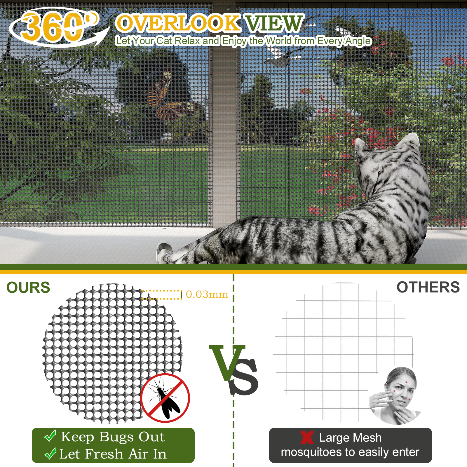 Cat Window Box, Window Catio Outdoor Enclosure-PET07