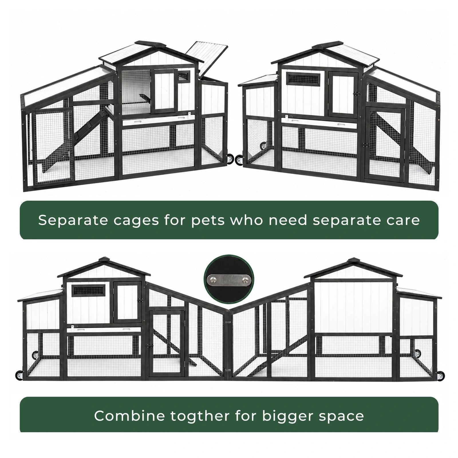 Modular Small Chicken Coop with Run for 2–3 Chickens - PET06