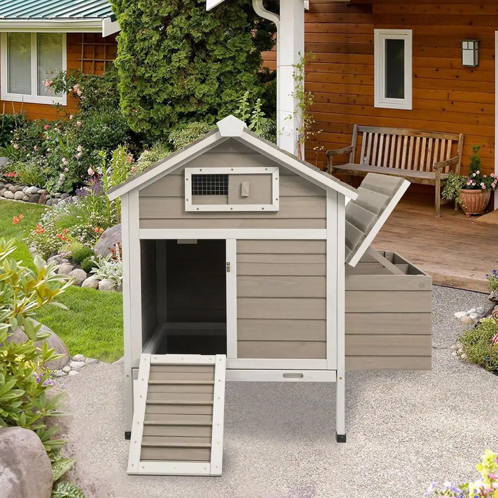 36″ Raised Hen House with Removable Tray-PET26