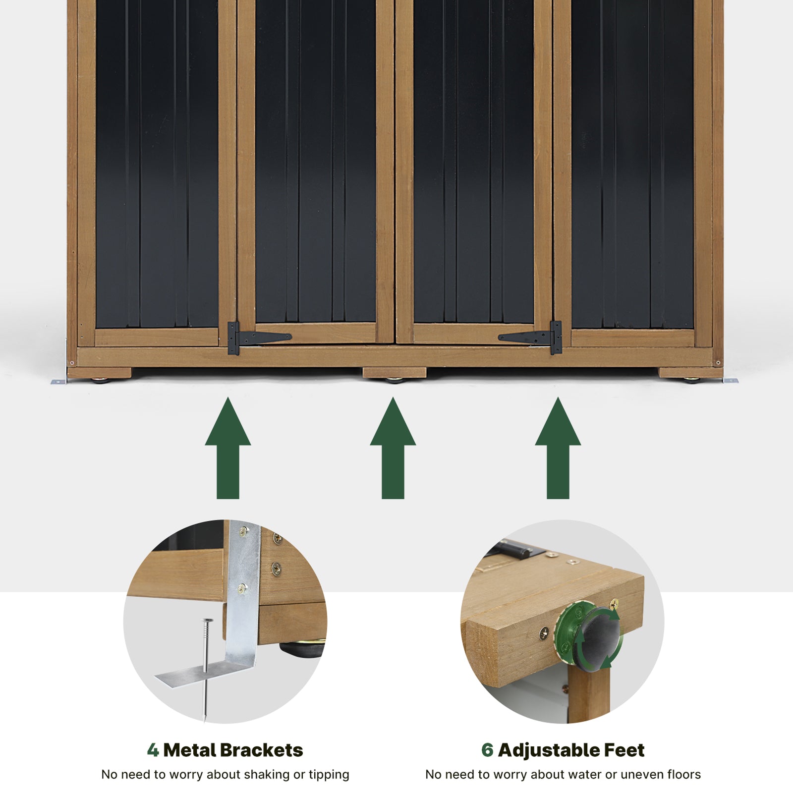 Extra Large (72.24 ″ Tall) Outdoor Storage Cabinet with Adjustable Shelves & Anti-Tip Kit - GF42