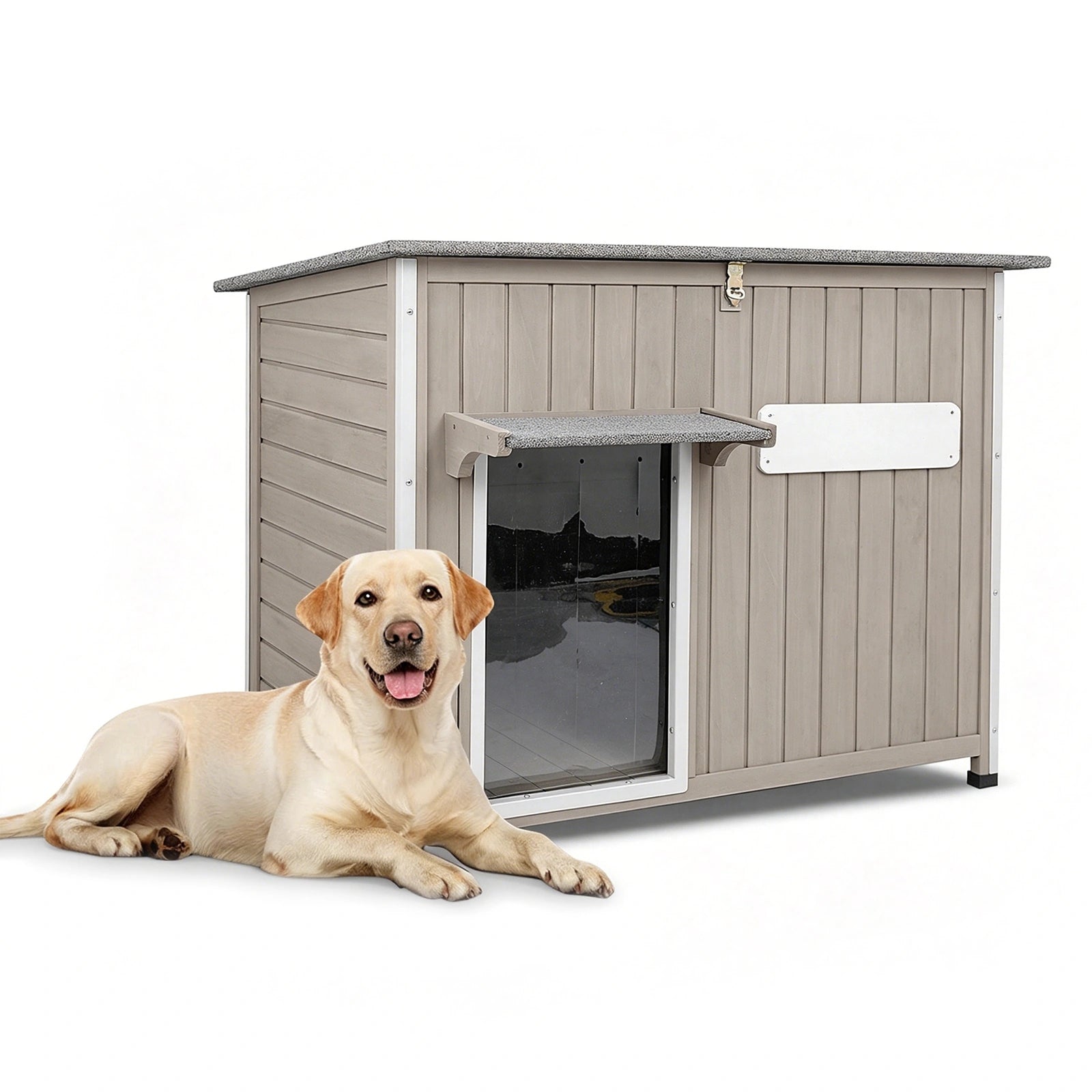Outdoor Dog Shelter for Dogs | Weather-Resistant Wood – Petscosset