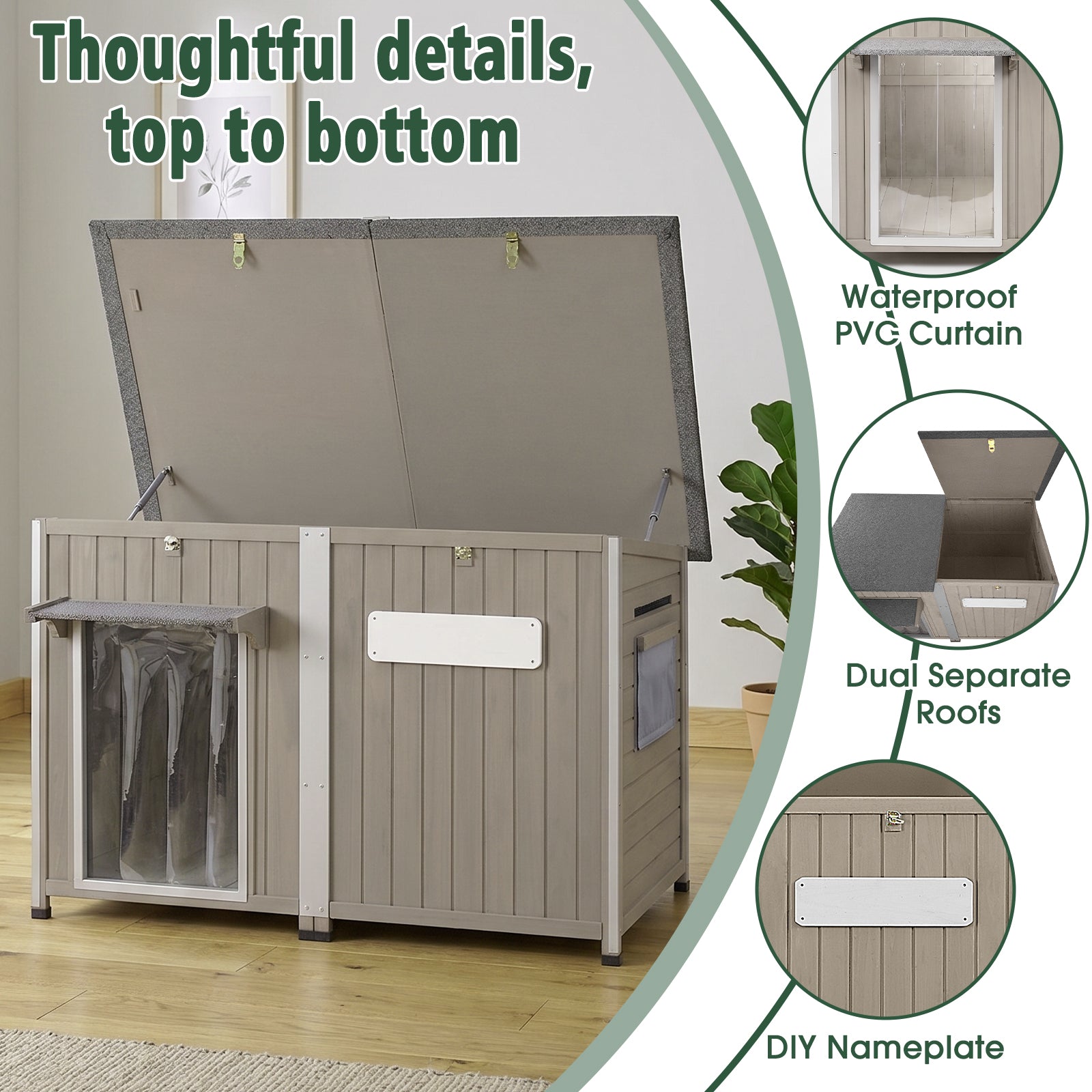 XL Dog House (55"L)- Chew-Proof Metal & Weatherproof- 220lbs Capacity - PET49