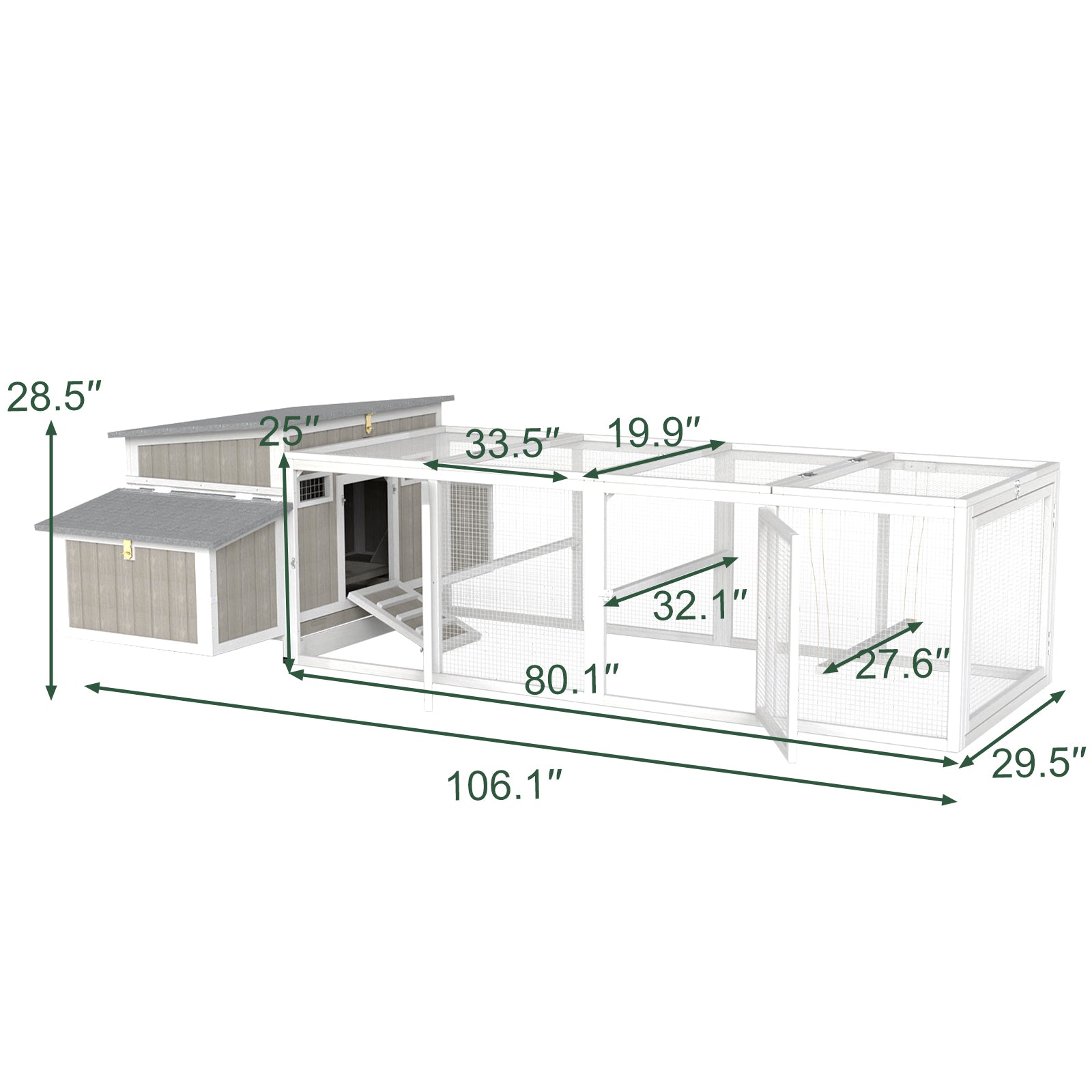 Medium Chicken Coop with Nesting Boxes for 3-5 Chickens - PET84