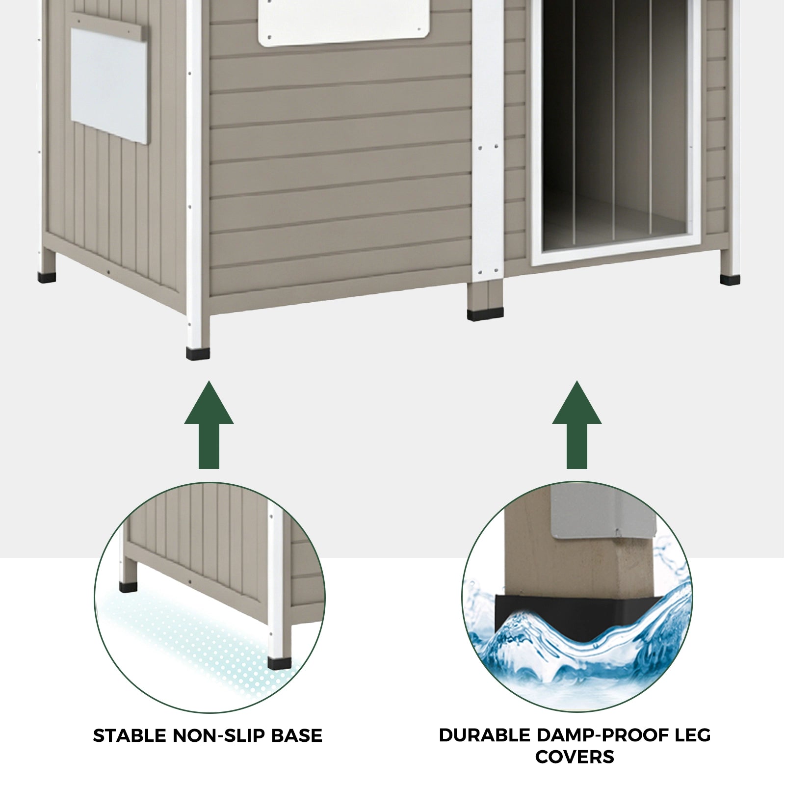XL Dog House (55.1"L) - Chew-Proof Metal & Waterproof - PET57