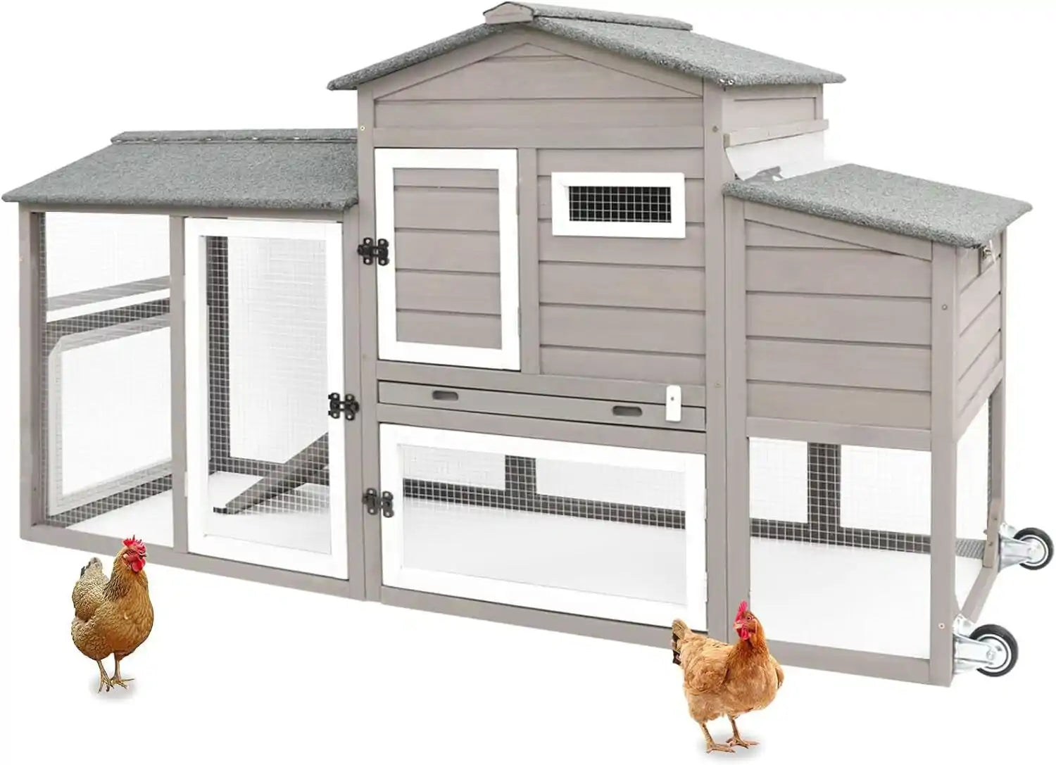 Spacious poultry cage for 2–3 chickens or rabbits