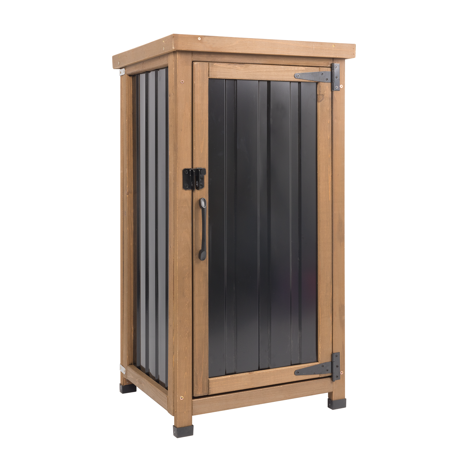 Outdoor Waterproof Storage Cabinet with Metal Top & Adjustable Shelves-GF35