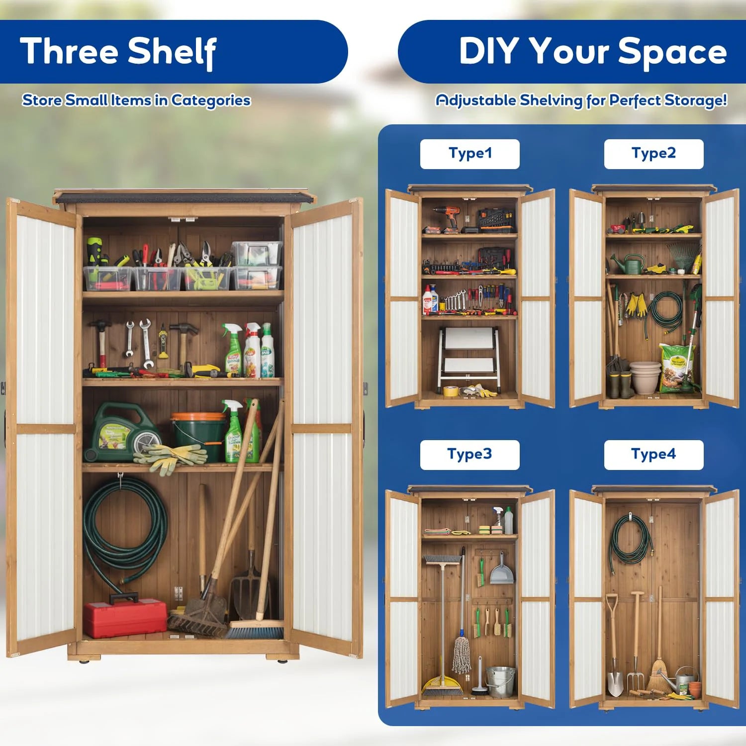 Spacious Garden Storage Shed for Tools and Equipment