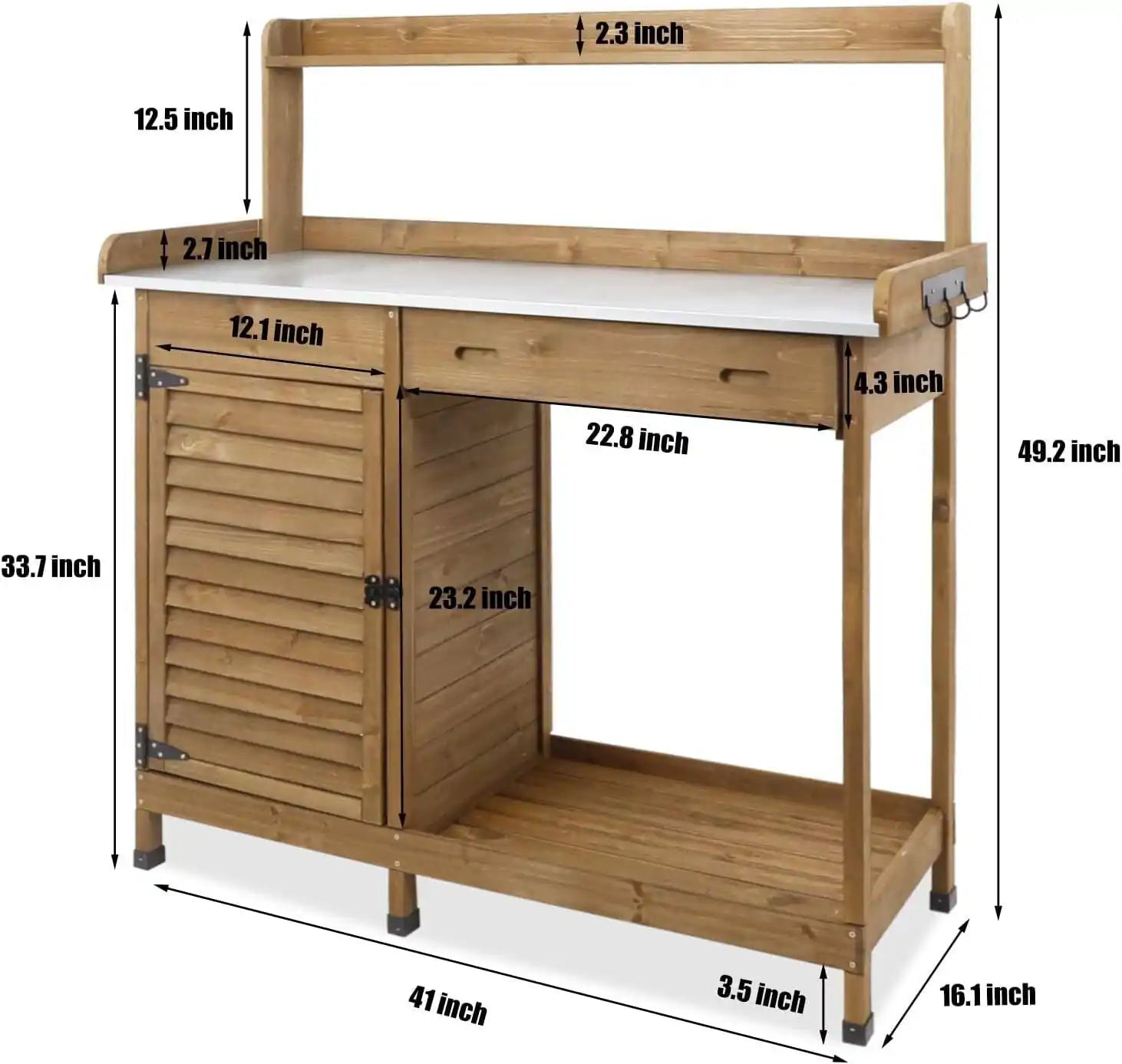 Close-up of waterproof metal tabletop surface