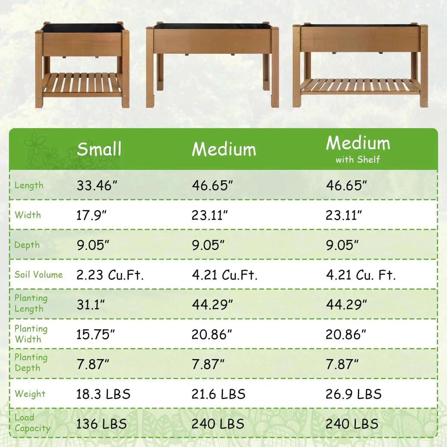 Legs of wooden planter box showing sturdy design