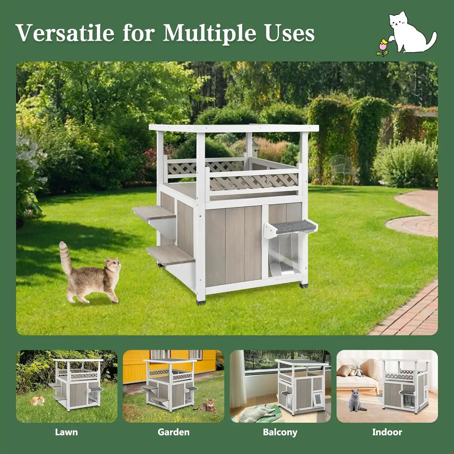 Designed for protection against rain, wind, and predators