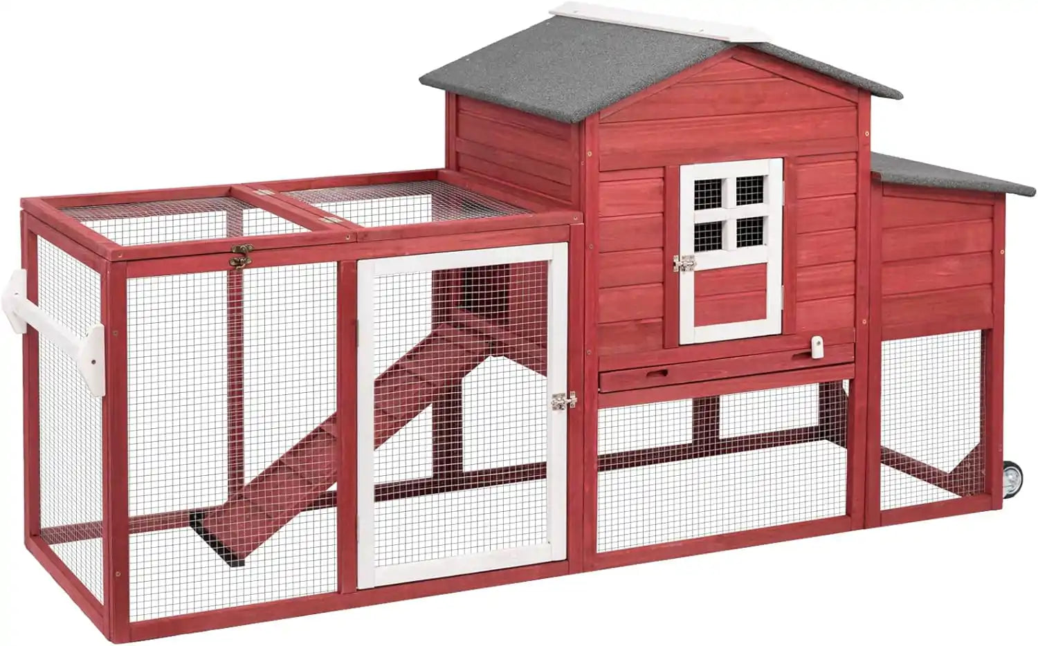 Combinable chicken coop system for extended poultry space