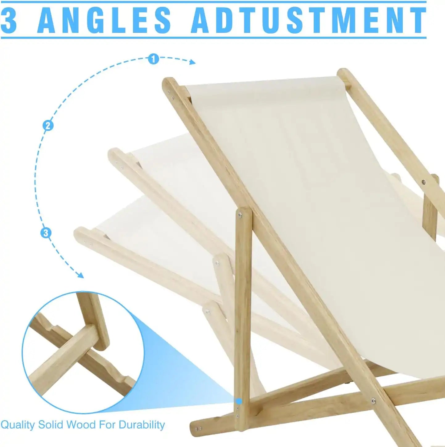 Set of 2 outdoor wooden chairs for garden or poolside lounging