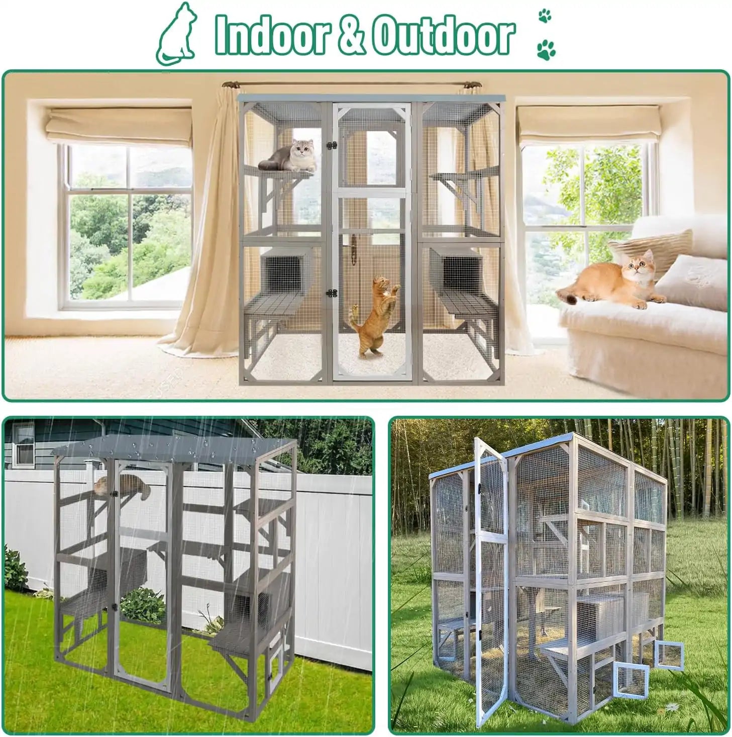 PETSCOSSET cat house with walkways, resting areas, and perches