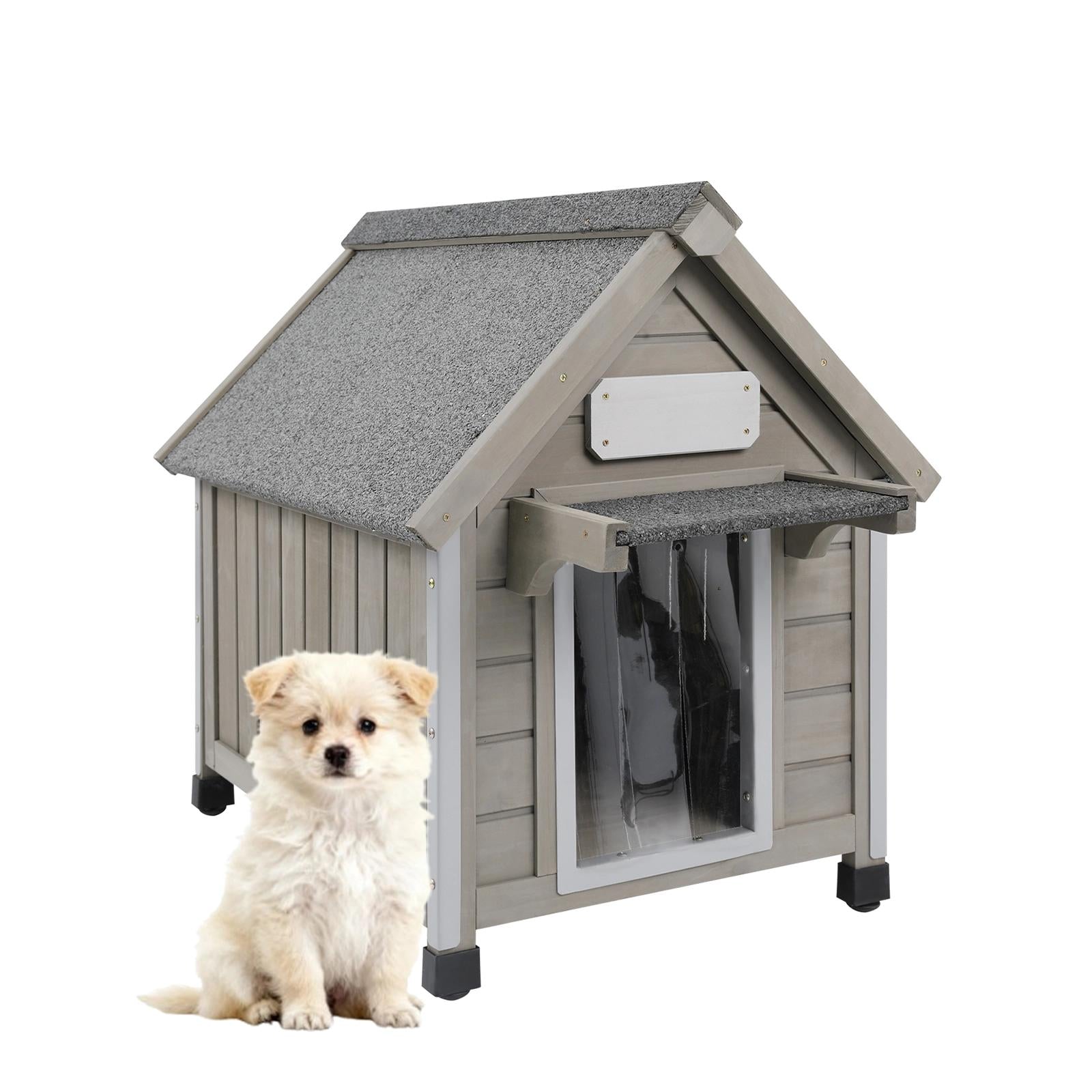 Dog House(20.5"L~30.5"L)-Metal Chew-Proof & Waterproof Roof - PET45