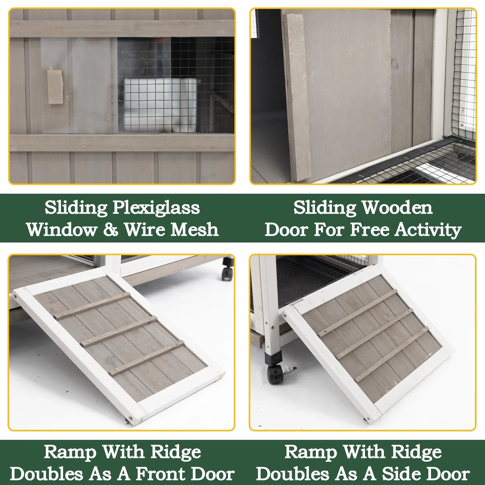 Spacious outdoor rabbit cage for small animals