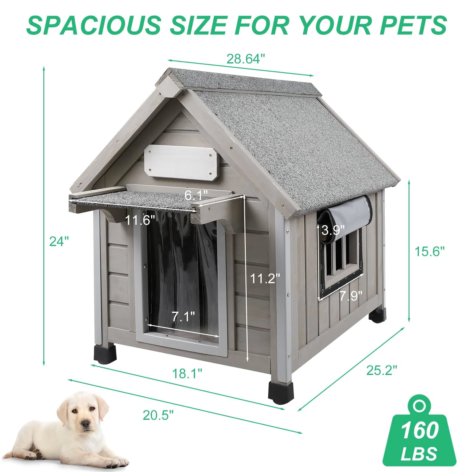 Durable outdoor pet house with anti-chewing metal frame