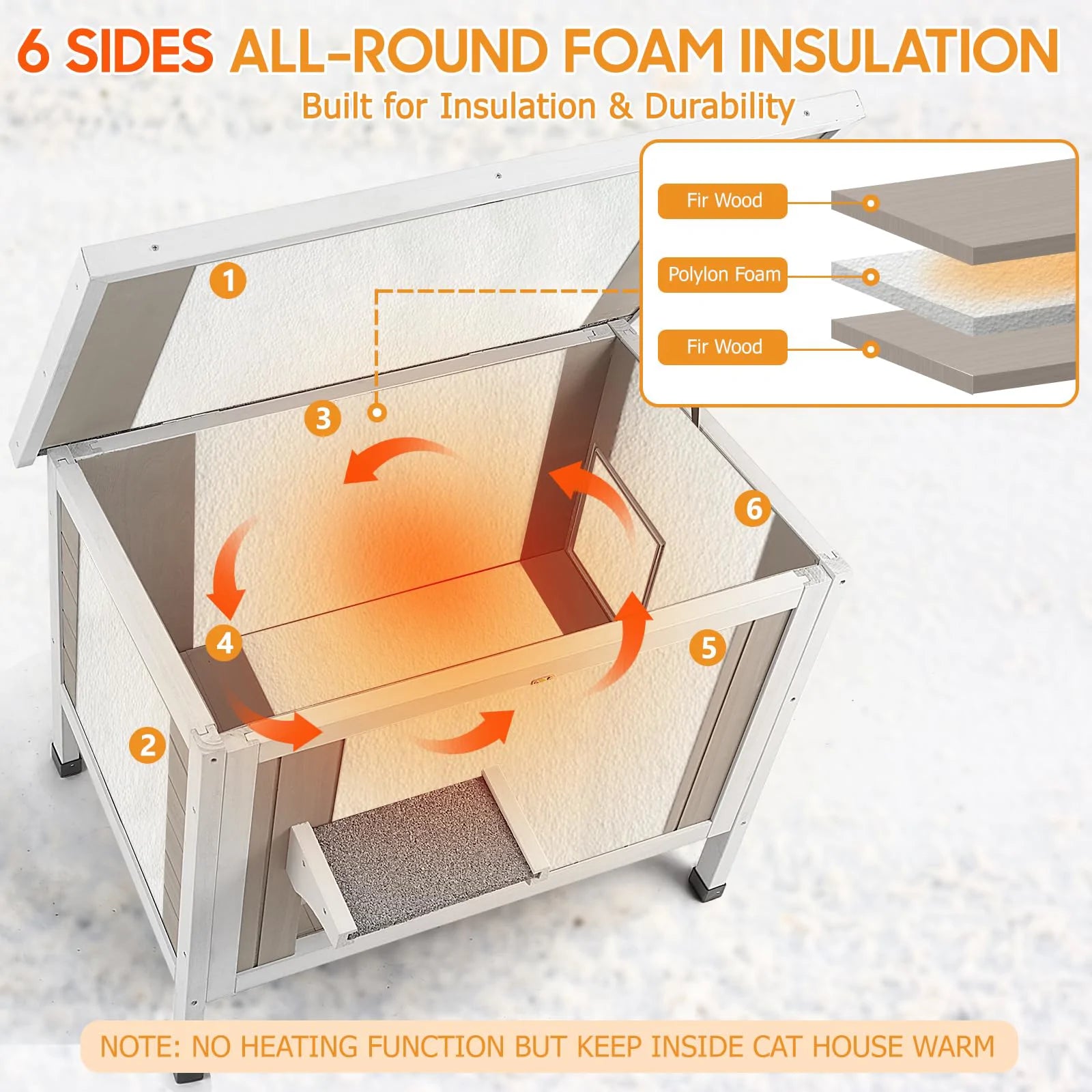 Raised base insulated outdoor cat house