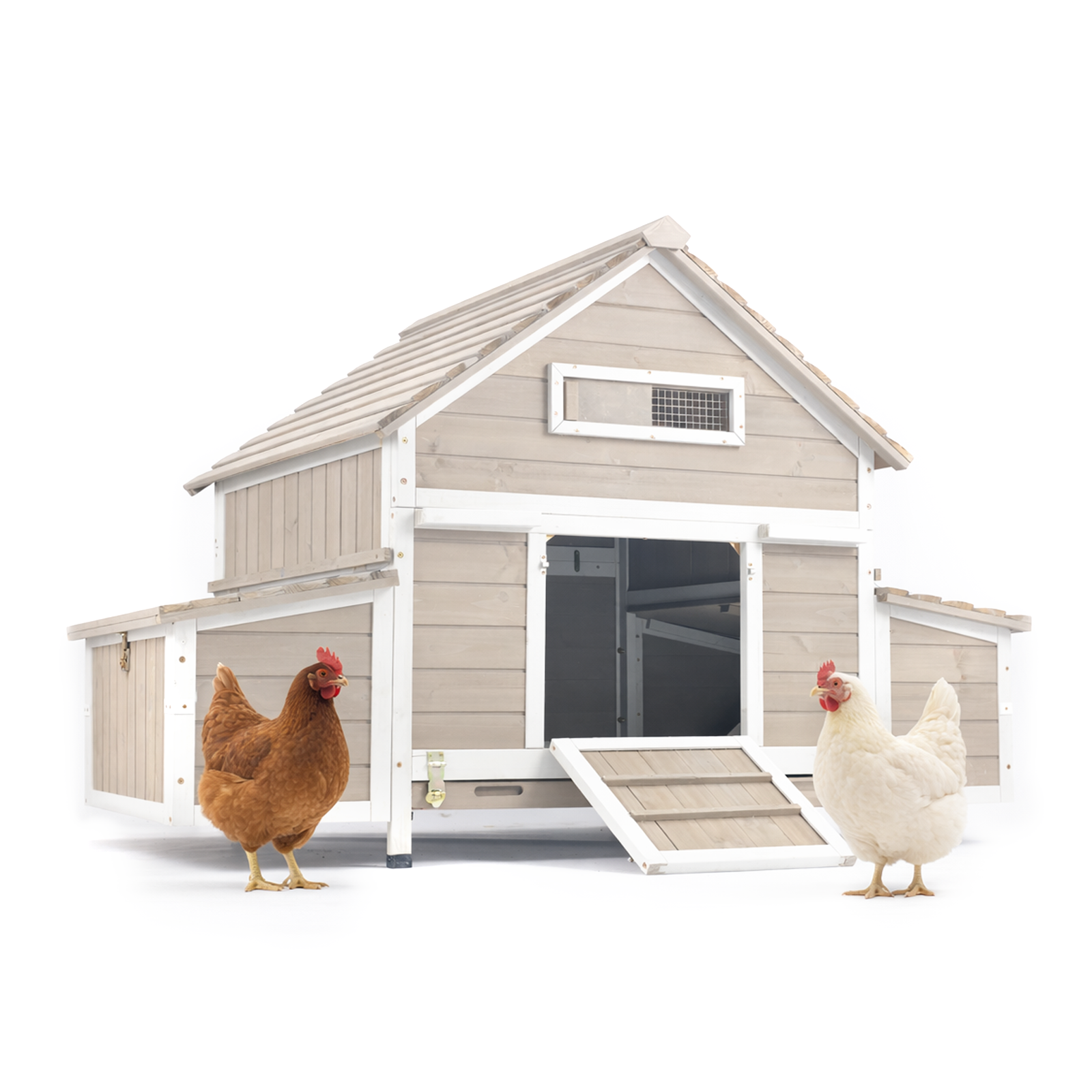 Large Expandable Chicken Coop with 6 Nesting Boxes & Run Ready-PET86
