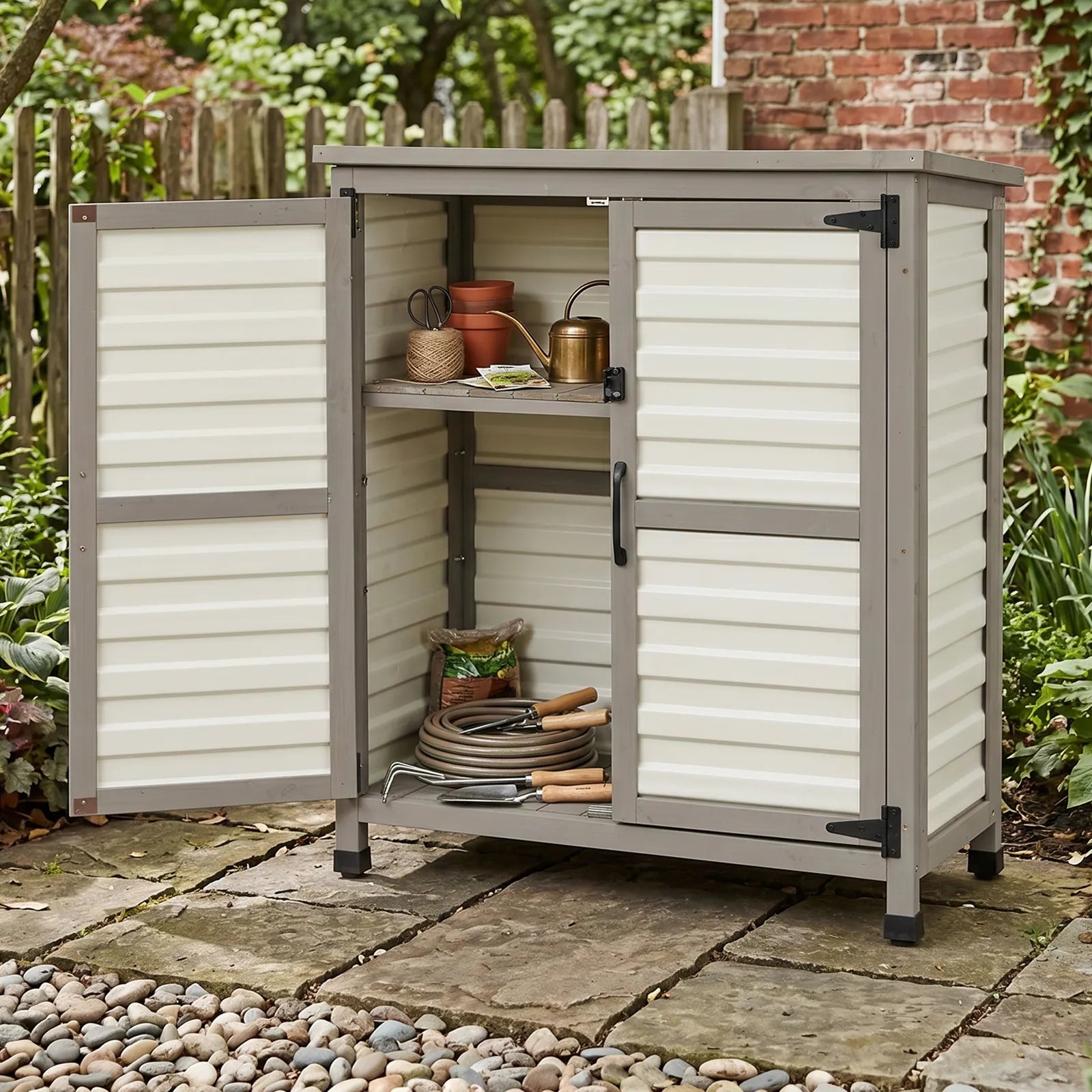 38.8″L Outdoor Storage Shed, Garden Storage Cabinet-GF31