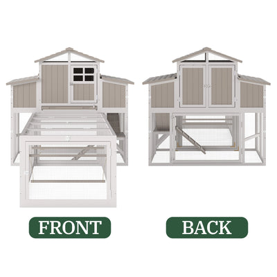 Large Expandable Chicken Coop – Predator-Proof Modular Hen House with Run (PET85 + PET88 Extensions)