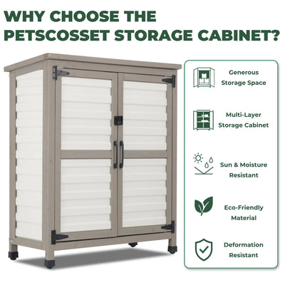 38.8″L Outdoor Storage Shed, Garden Storage Cabinet-GF31