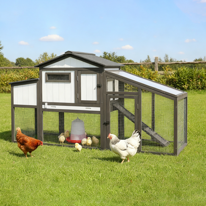 Chicken Coop Combinable Weatherproof & Predator-Proof - PET06 Black&White