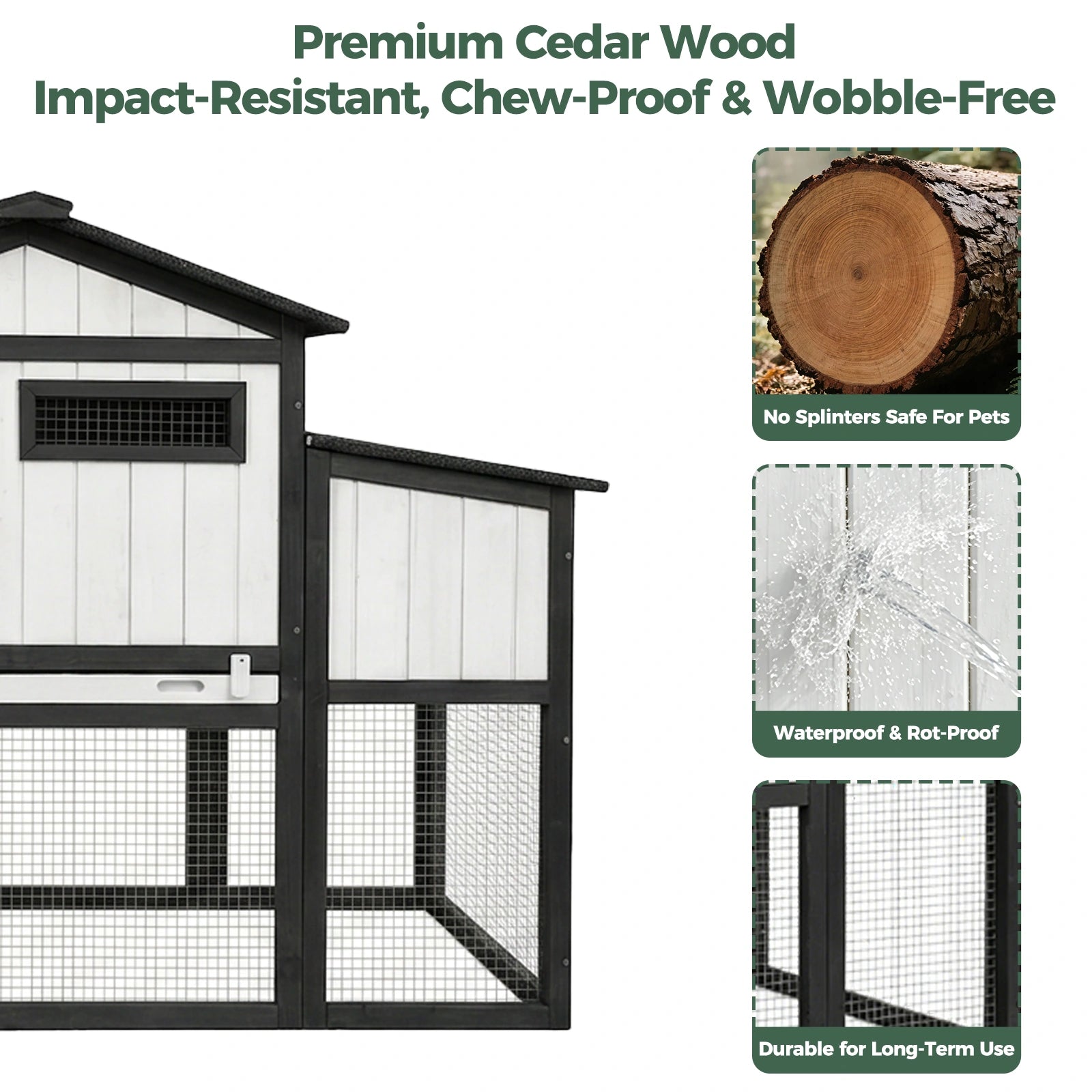 Modular Small Chicken Coop with Run for 2–3 Chickens - PET06