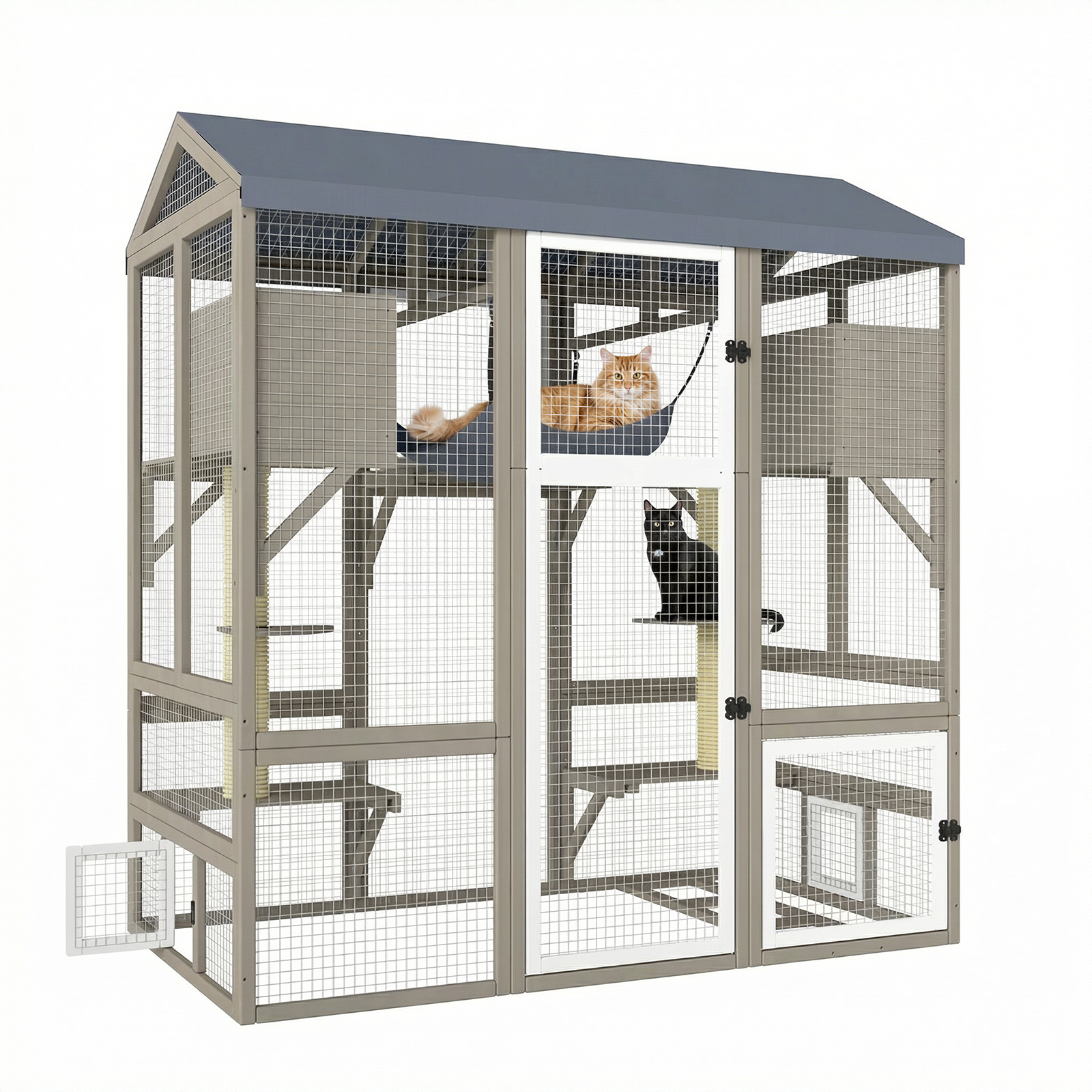 4-Story Large Catio Outdoor Enclosure with Waterproof Roof-PET90