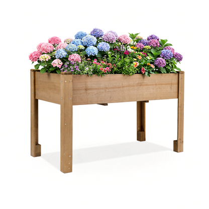 46.65″L Raised Garden Bed Wooden Elevated Planter Box with Legs-GF28