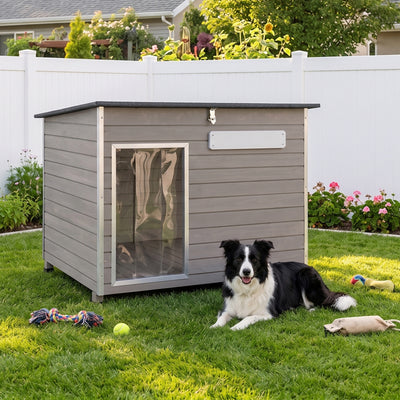 Large Dog House（43.3"L） Metal-Reinforced Chew-Proof Rainproof - PET65