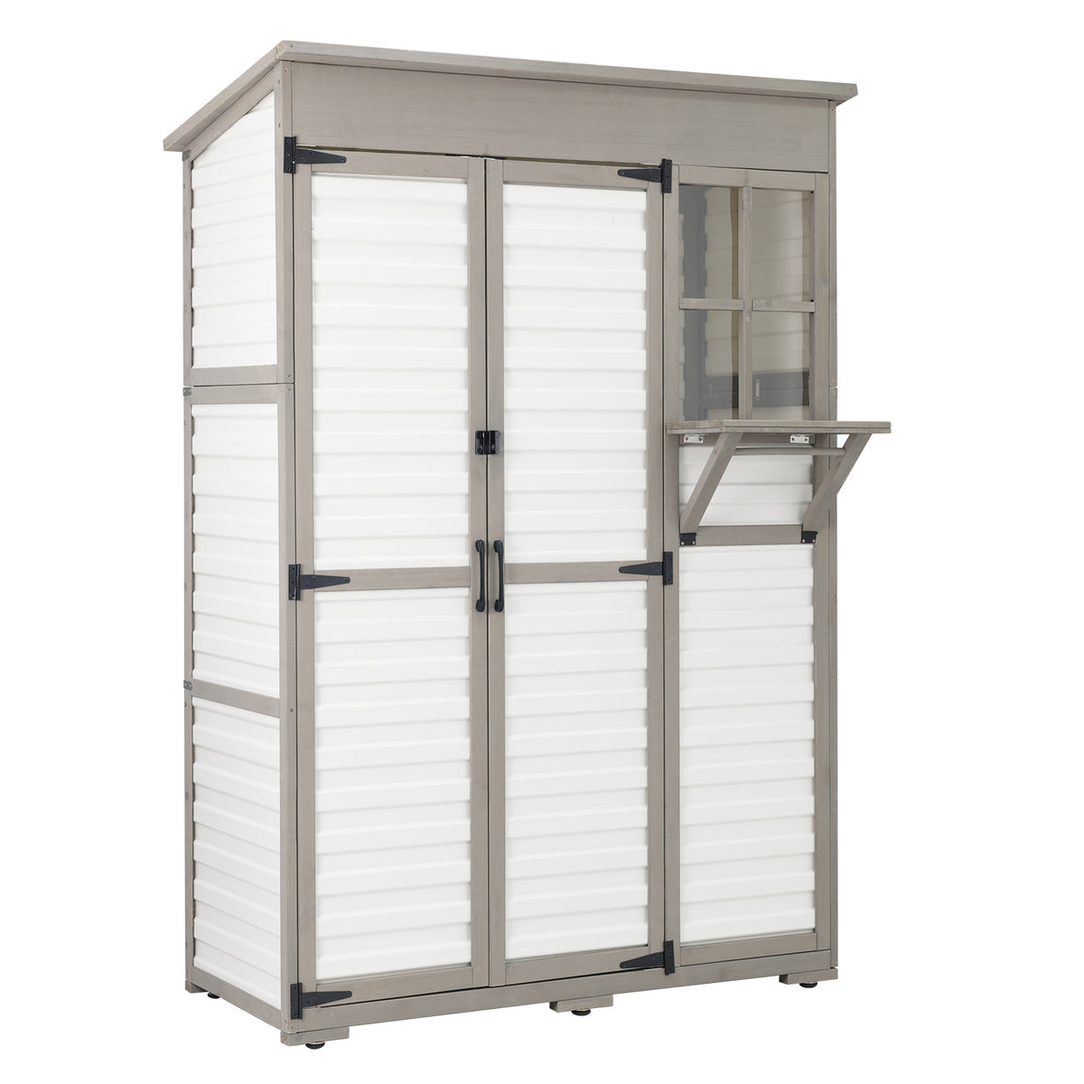 Extra Large (70.5 ″ Tall) Outdoor Storage Cabinet with Fold-Out Work Table-GF38