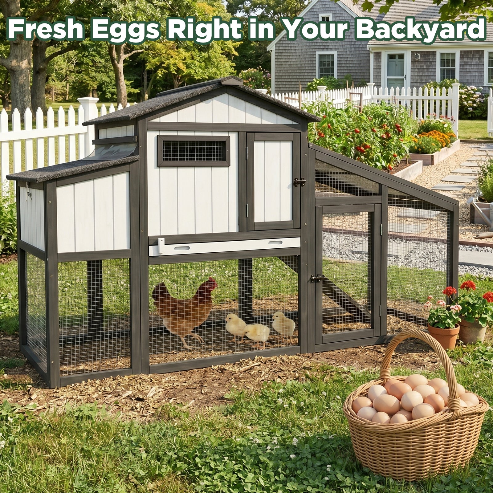 Modular Small Chicken Coop with Run for 2–3 Chickens - PET06