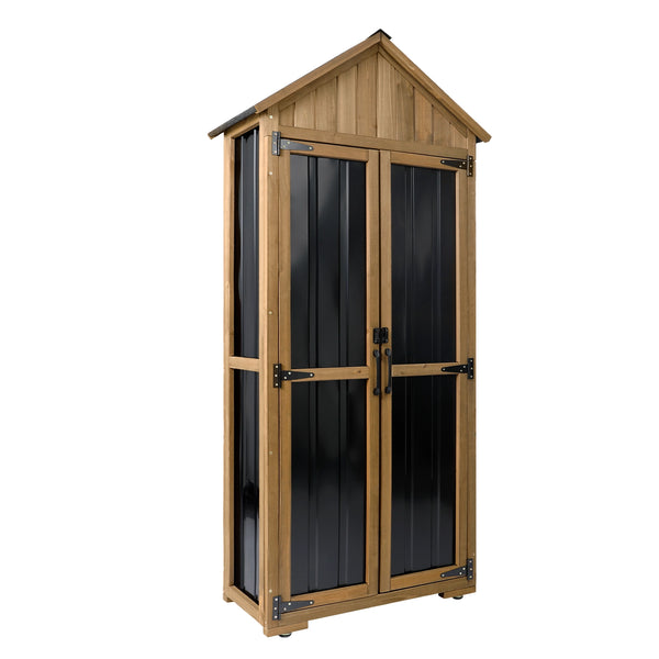 Narrow (67 ″ Tall) Outdoor Storage Cabinet with Adjustable Shelves-GF34