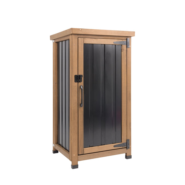 Small (33.5 ″ Tall) Outdoor Storage Cabinet with Metal Top & Shelves - GF35