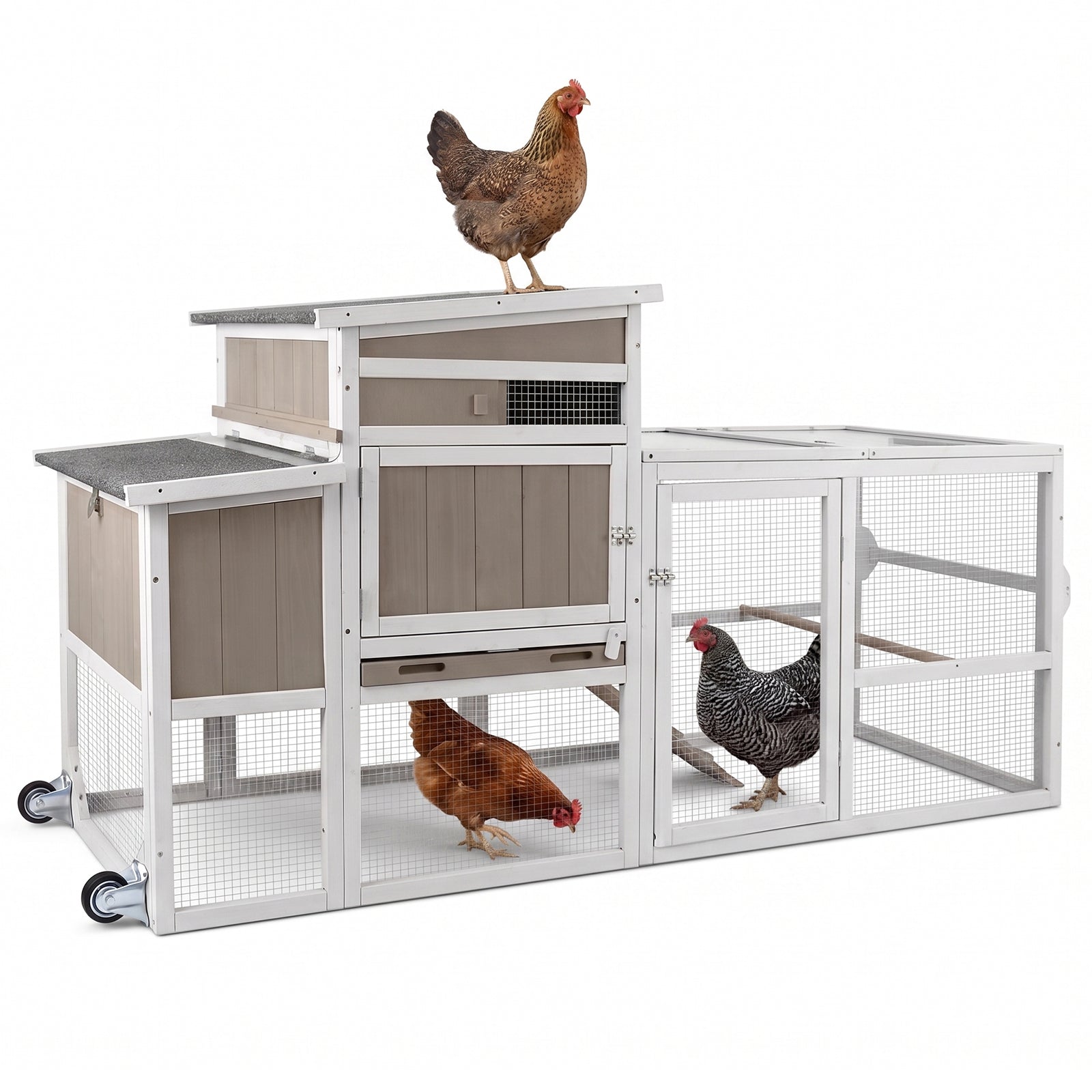 Medium Chicken Coop Run 2 6 Chickens Wheels PET23NEW