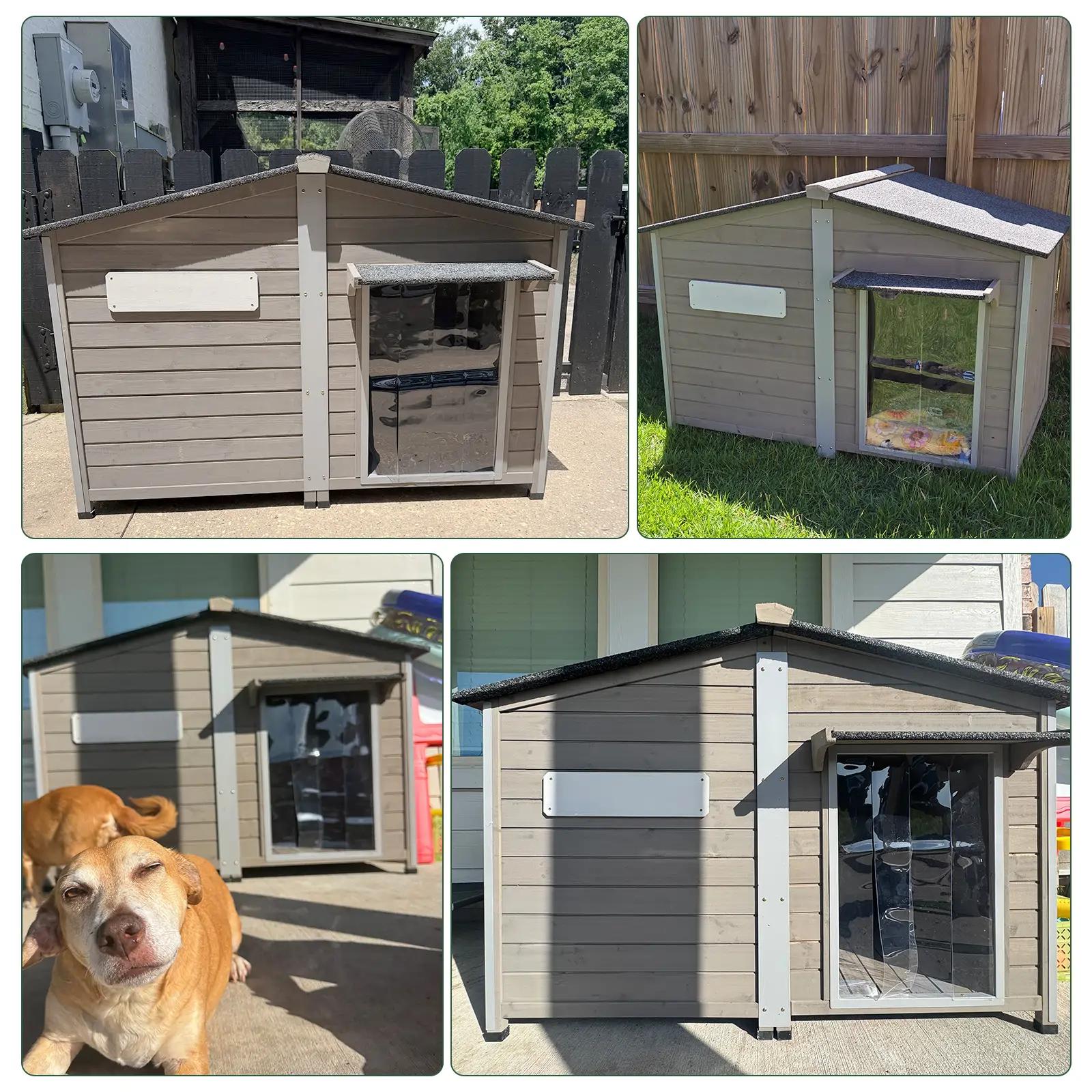 XL Dog House (55.1"L) - Chew-Proof Metal & Waterproof - PET57