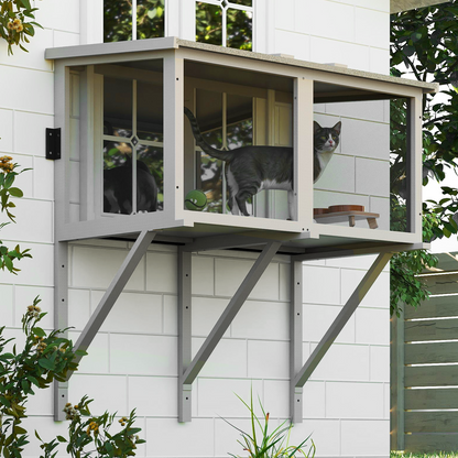 Cat Window Box, Window Catio Outdoor Enclosure-PET07