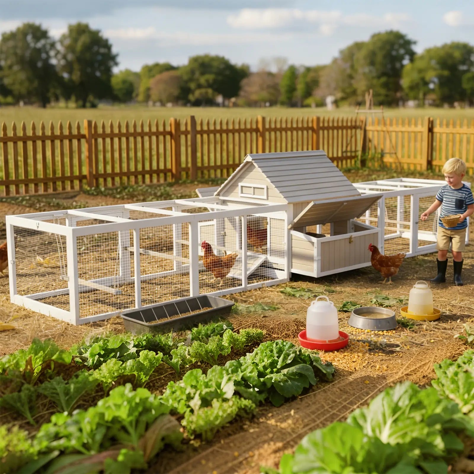 Large Expandable Chicken Coop – Modular Predator-Proof Hen House with Run &amp; Nesting Boxes (PET86 + PET88 Extensions)