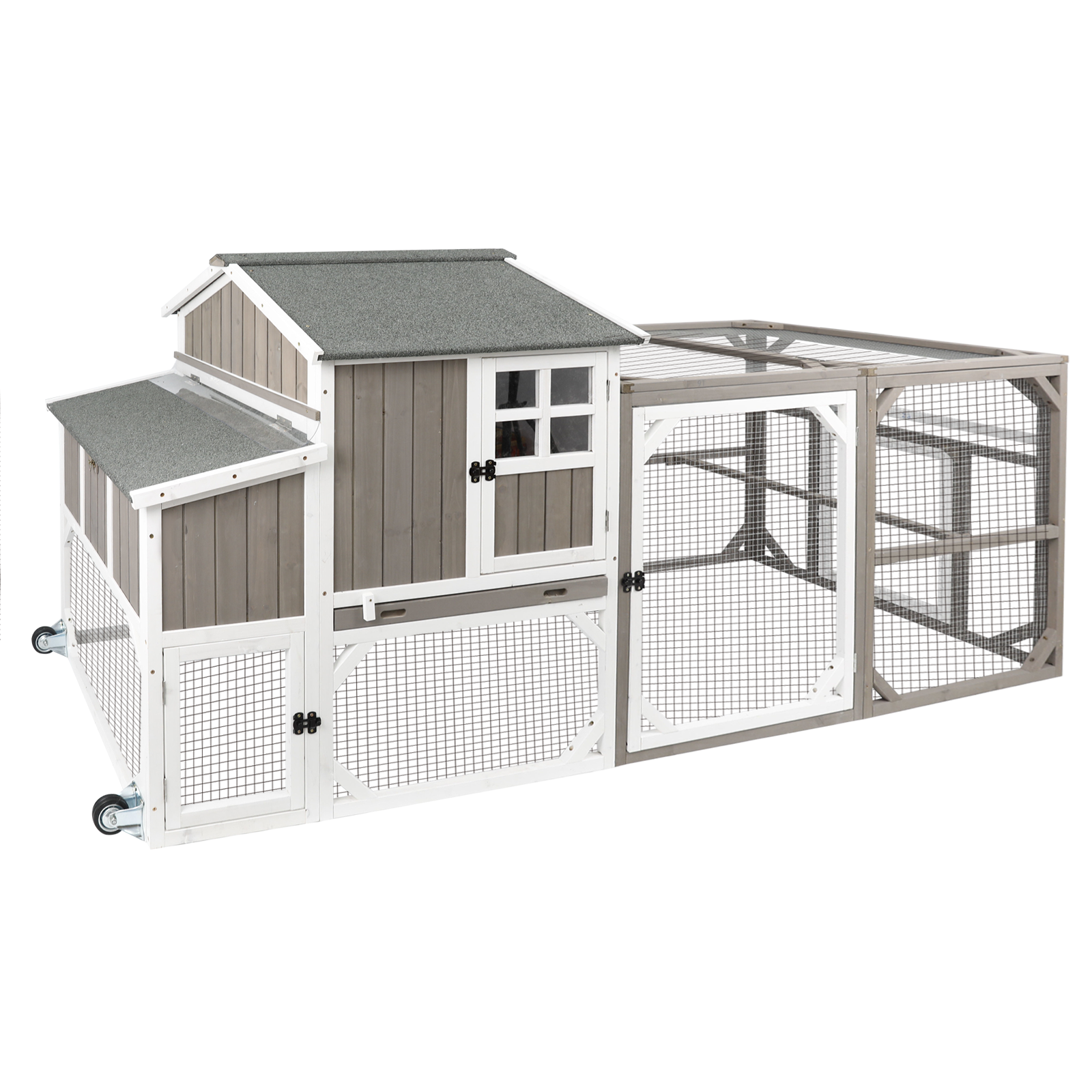 Large Mobile Wooden Chicken Coop 4-12 Chickens - PET24W