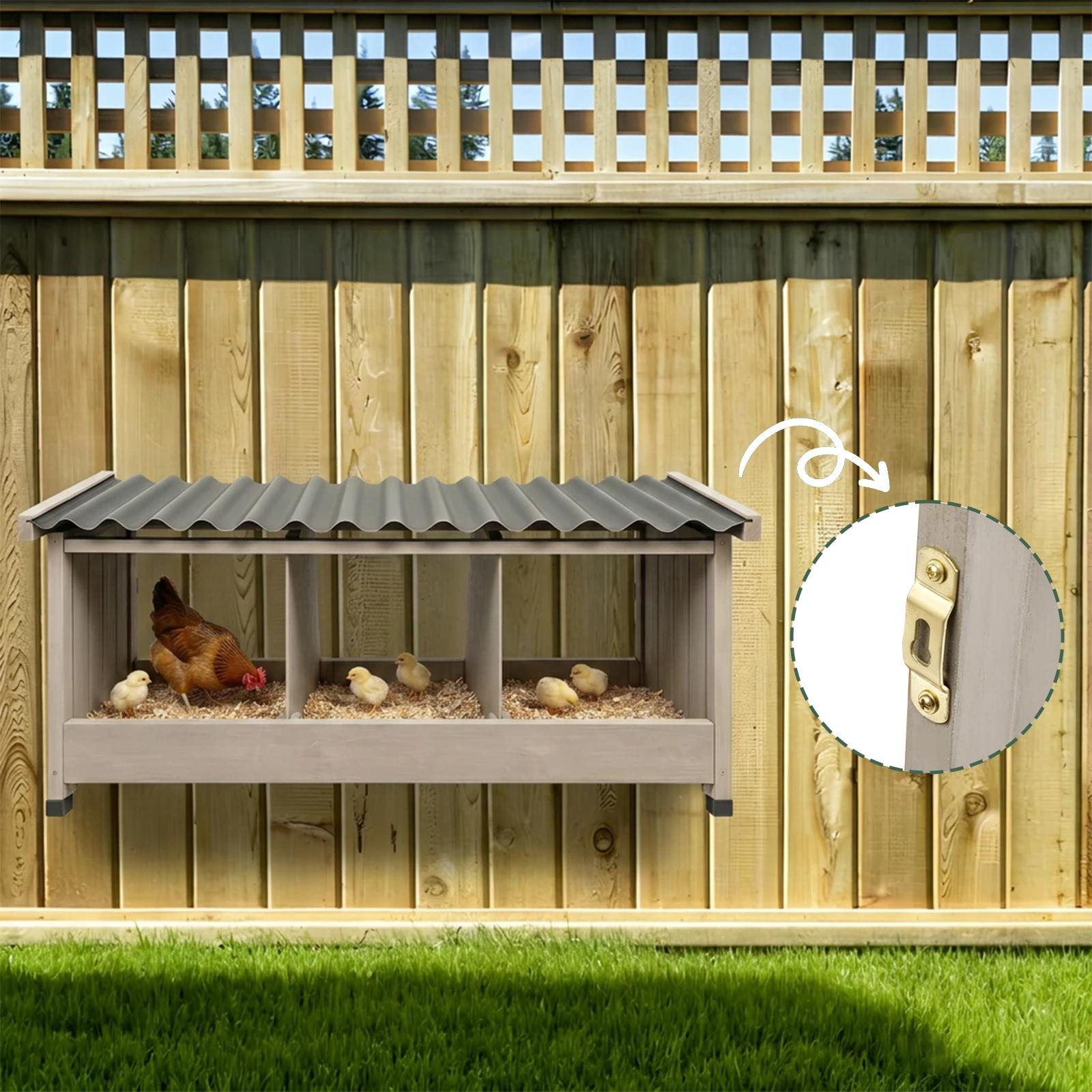 Triple Chicken Nesting Box with PVC Roof - PET56
